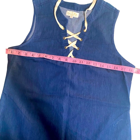 EXCELLENT FOR SPRING MUDPIE JEAN TUNIC DRESS - Picture 2 of 5